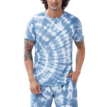 Men’s Oversize Cotton Tie Dye Sky Co-Ord Set