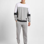 Colourblocked Pure Cotton Sweatshirt & Joggers Co-Ords