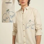 Emblem of Peace Linen Embroidered Premium Shirt