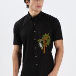 Banana Heist in Burma Artistic Embroidered Shirt