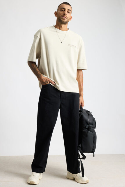 Casual Black Everyday Comfort Straight-Fit Denim Jeans