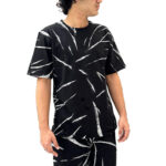 Men’s Oversize Cotton Tie Dye Black Co-Ord Set