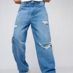 Blue Streetwise Torn Urban Straight-Fit Denim Jeans