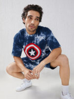 Men’s Oversize Cotton Tie Dye Blue Co-Ord Set - Image 2