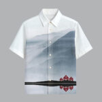 White Printed Half Sleeve Shirt for Men Premium Cotton Casual Wear