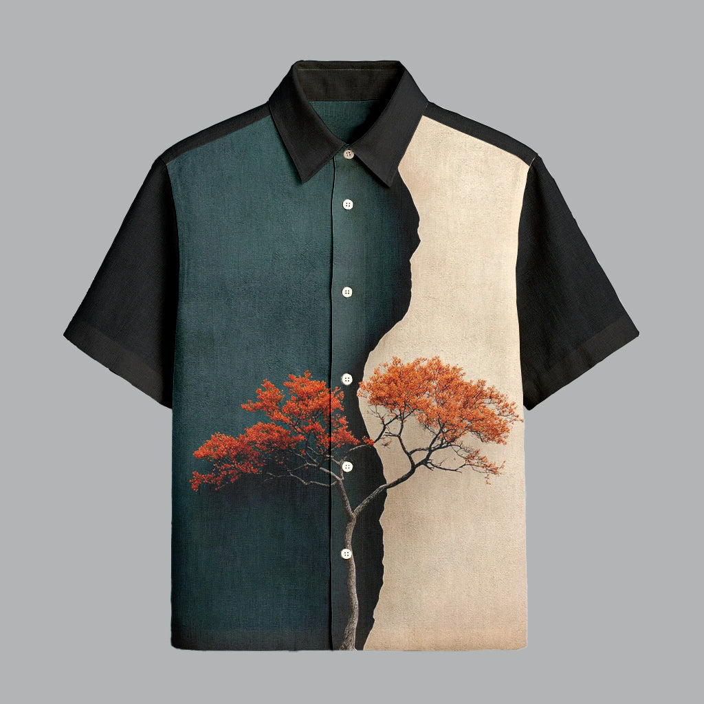 112.jpg Black and Green Printed Half Sleeve Shirt for Men Stylish Party Wear - Image 1