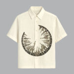 Off White Classic Printed Half Sleeve Shirt for Men Premium Smart Fit