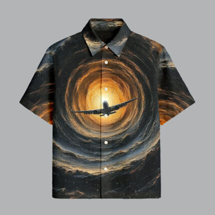 Black Trendy Printed Half Sleeve Shirt for Men High Quality Cotton Fabric