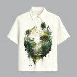 Off White Premium Printed Half Sleeve Shirt for Men Summer Resort Style