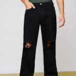 Diesel Black Heavy Ripped Streetwear Baggy Jeans