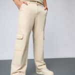 Urban Ecru Utility Carpenter Relaxed Baggy Denim Jeans
