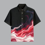 Black Classic Printed Half Sleeve Shirt for Men Everyday Fashion Outfit