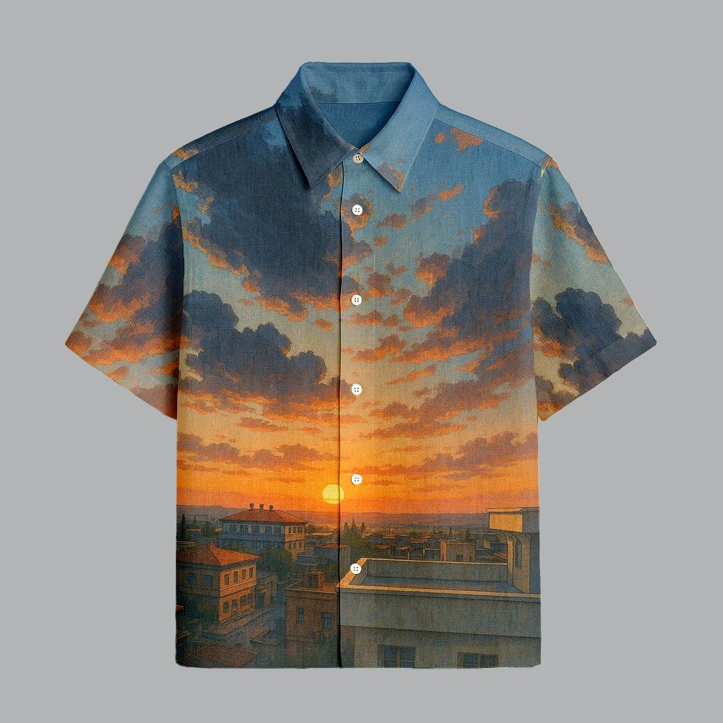 124.jpg Multi Color Printed Half Sleeve Shirt for Men Vibrant Holiday Outfit - Image 1