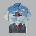 Blue Printed Half Sleeve Shirt for Men Fresh Summer Casual Outfit