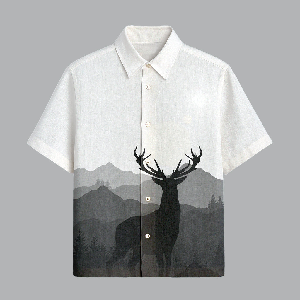 134.jpg White Designer Printed Half Sleeve Shirt for Men Timeless Classic Look - Image 1