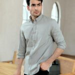 Pastel Pista Green Solid Fresh Look Casual Shirt