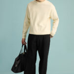 Spruce Black Minimal Streetwear Baggy Jeans