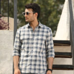 Cameo Blue Checkered Cool Tone Casual Shirt