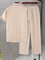 Sugar Cane Cream Color Mens Full Set Trouser And Shirt Half Sleeves - Image 2