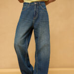 Lagoon Tinted Oversized Baggy Straight Jeans