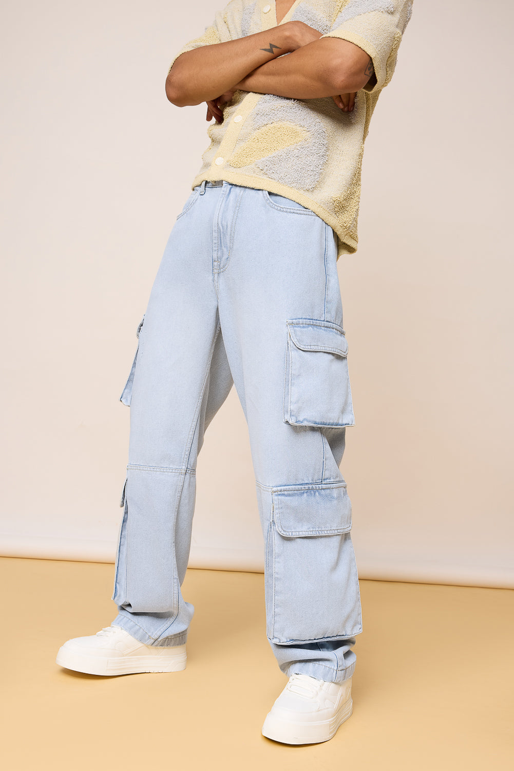 16julypart2_20950-Edit_36063a92-c943-4849-bf1f-812644f8f7c9.jpg Frost Blue Functional Street Style Straight Cargo Jeans - Image 1