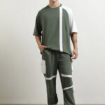 Men Oversized Colorblock Co-ords