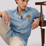 Palm Cove Breeze Embroidered Soft Cotton Vacation Shirt