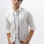 Brigantines Boat Front & Back White Embroidered Shirt
