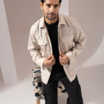 Beige Utility Box Fit Fashion Overshirt Style Shacket