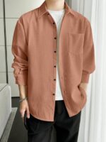 Full Sleeve Imported Waffle Men’s Wooden Shirt - Image 2