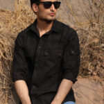Black Utility Box Fit Street Style Casual Shirt for Men