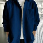 Full Sleeve Imported Waffle Men’s Blue Shirt