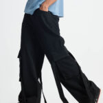 Charcoal Grey Relaxed Fit Baggy Cargo Denim