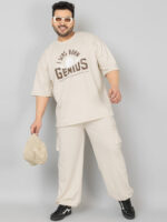 Men Plus Size Printed T-Shirt With Jogger Oversized Co-ords Set