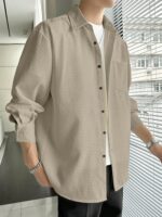 Full Sleeve Imported Waffle Men’s Brown Shirt
