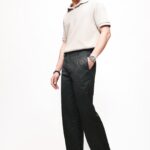 Timeless Black Classic Tailored Pinstripe Straight Pants