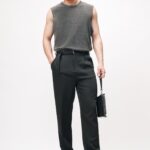 Galaxy Black Belted Statement Korean Straight Pants for Men