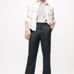 Dapper Black Tailored Straight Pinstripe Pants for Men