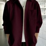 Full Sleeve Imported Waffle Men’s Maroon Shirt