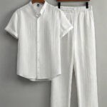 Short Sleeves Shirt With Trousers