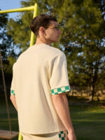 Heritage Grid Round Neck T-Shirt With Trousers - Image 2