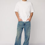 Azure Blue Relaxed Straight Cut Baggy Denim