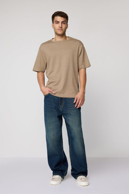Deep Sea Blue Relaxed Baggy Straight Fit Jeans