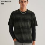 Black Olive Tie Dye Oversized T Shirt