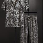 Black Scratch Men’s Casual Half Sleeve Shirt and Trouser Co-ord Set