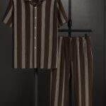 Brown Line Men’s Casual Half Sleeve Shirt and Trouser Co-ord Set