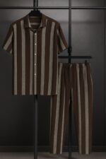 Brown Line Men’s Casual Half Sleeve Shirt and Trouser Co-ord Set