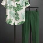 Green Leaf Men’s Casual Half Sleeve Shirt and Trouser Co-ord Set