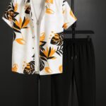 Yellow Leaf Men’s Casual Half Sleeve Shirt and Trouser Co-ord Set