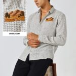 Desert Trail Earthy Tone Embroidered Cotton Shirt